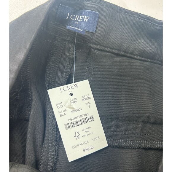 J. Crew Dress Pants Women's Size 2 Black Wool Blend NEW - Picture 4 of 9